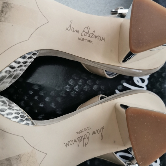 Sam Edelman Snakeskin Slingback Sandals Size 10 - Picture 5 of 9